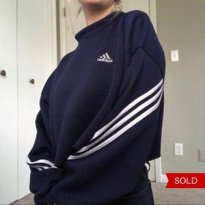 Adidas Cropped Crewneck Sweater